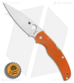 Spyderco Native Chief Lockback Knife Orange G-10 (4" Satin REX 45) C244GPBORE -Spyderco Sales Store Spyderco Native Chief Lockback Knife Orange G 10 4 Satin REX 45 C244GPBORE BHQ 106193 LS Bottlecap