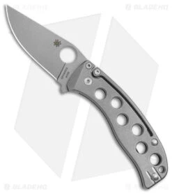 Spyderco PITS Slip Joint Knife Titanium (2.9" Stonewash) C192TIPM390