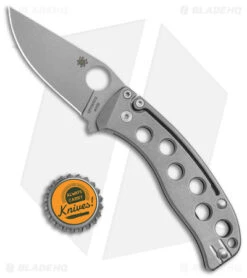 Spyderco PITS Slip Joint Knife Titanium (2.9" Stonewash) C192TIPM390 -Spyderco Sales Store Spyderco PITS SJ Ti SW BHQ 145704 jr bottlecap