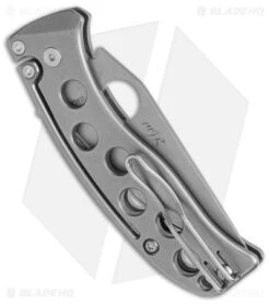 Spyderco PITS Slip Joint Knife Titanium (2.9" Stonewash) C192TIPM390 -Spyderco Sales Store Spyderco PITS SJ Ti SW BHQ 145704 jr side