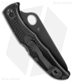 Spyderco Pacific Salt 2 Lockback Knife Black FRN (3.4" Black Serr) C91SBBK2 -Spyderco Sales Store Spyderco Pacific Salt 2 LB Black FRN Black Serr BHQ 106203 jr side
