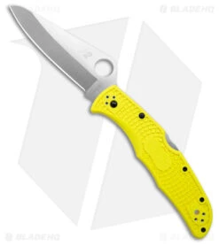 Spyderco Pacific Salt 2 Lockback Knife Yellow FRN (3.4" Satin H2) C91PYL2