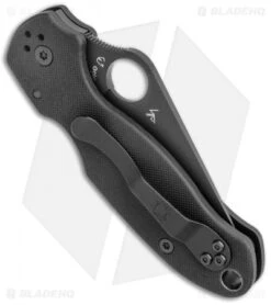Spyderco Para 3 Compression Lock Knife Black G-10 (3" Black) C223GPBK -Spyderco Sales Store Spyderco Para 3 Compression Lock Black G 10 Black C223GPBK BHQ 67321 jr side 2