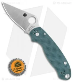 Spyderco Para 3 Compression Lock Knife Green (3" Satin S45VN) C223GPFGR -Spyderco Sales Store Spyderco Para 3 Compression Lock Knife Black 3in Satin S45VN C223GPFGR BHQ 106187 LS Bottelcap