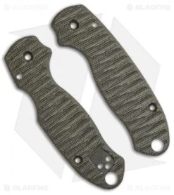Spyderco Sales Store 26 Spyderco Para 3 Custom Micarta Replacement Scales By Allen Putman (Green)