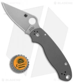 Spyderco Para 3 Knife Dark Gray G-10 (3" Stonewash Maxamet) C223GPDGY -Spyderco Sales Store Spyderco Para 3 Dark Gray G10 SW Maxamet BHQ 71267 er bottlecap