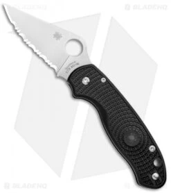 Spyderco Para 3 Lightweight Compression Lock Folding Knife Black FRN (3" Serr)