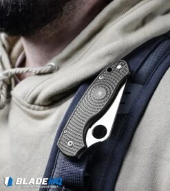 Spyderco Para 3 Lightweight Compression Lock Folding Knife Black FRN (3" Satin) -Spyderco Sales Store Spyderco Para 3 Lightweight Compression Lock Folding Knife Black FRN Satin BHQ 93614 kp backpack web