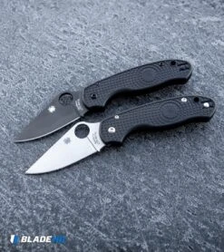 Spyderco Para 3 Lightweight Compression Lock Folding Knife Black LW (3" Black) -Spyderco Sales Store Spyderco Para 3 Lightweight Compression Lock Folding Knife Black FRN Satin BHQ 93614 kp frozen web 1