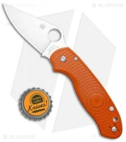 Spyderco Para 3 Lightweight Compression Lock Knife Orange FRN (3" Satin REX 45) -Spyderco Sales Store Spyderco Para 3 Lightweight Compression Lock Orange FRN Satin BHQ 106188 jr bottlecap