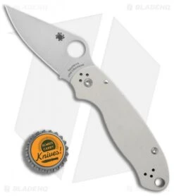 Spyderco Para 3 Sprint Run Knife Gray G-10 (3" Satin Cru-Wear) C223GPGYCW -Spyderco Sales Store Spyderco Para 3 Sprint Run gray G10 satin CRU Wear BHQ 71266 er bottlecap