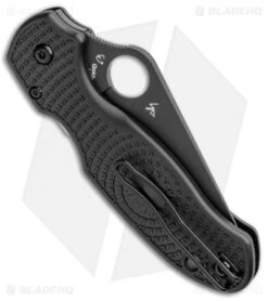 Spyderco Para 3 Lightweight Compression Lock Folding Knife Black LW (3" Black) -Spyderco Sales Store Spyderco Para3 Lightweight Compression Lock Black FRN Black C223PBBK BHQ 102052 jr side