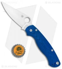Spyderco Paramilitary 2 Compression Lock Knife Blue Aluminum (3.4" Satin) BHQ -Spyderco Sales Store Spyderco Paramilitary 2 Blue Aluminum Satin C81ALPBL2 BHQ 105235 jr bottlecap