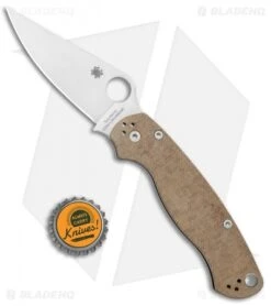 Spyderco Paramilitary 2 Knife Brown Micarta (3.4" Cru-Wear) C81MPCW2 -Spyderco Sales Store Spyderco Paramilitary 2 Brown Micarta Cru Wear C81MPCW2 BHQ 121028 jr bottlecap