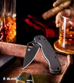 Spyderco Paramilitary 2 Compression Lock Knife G-10 (3.4" Black) C81GPBK2 -Spyderco Sales Store Spyderco Paramilitary 2 Knife Black G 10 Black S30V C81GPBK2 BHQ 10801 kp nightcap web