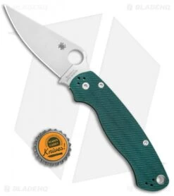 Spyderco Paramilitary 2 Knife Sprint Run Forest Green G-10 (3.4" Satin S45VN) -Spyderco Sales Store Spyderco Paramilitary 2 Run Forest Green G 10 Satin BHQ 106199 jr bottlecap