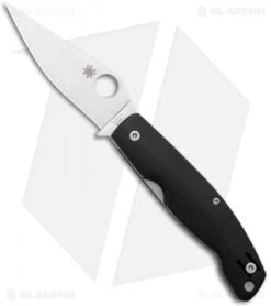 Spyderco Pattadese Liner Lock Knife Black G-10 (3.2" Satin M390) C257GP