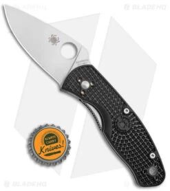 Spyderco Persistence Lightweight Liner Lock Knife Black (2.75" Satin) C136PBK -Spyderco Sales Store Spyderco Persistence Lightweight LL Black Satin BHQ 139716 jr bottlecap