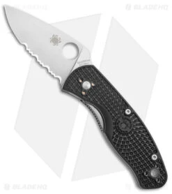 Spyderco Persistence Lightweight Liner Lock Black (2.75" Satin Serr) C136PSBK