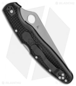 Spyderco Police 4 Lightweight Lockback Knife Black FRN (4.3" Satin) C07PBK4 -Spyderco Sales Store Spyderco Police 4 Lightweight LB Black FRN Satin C07PBK4 BHQ 97434 jr side