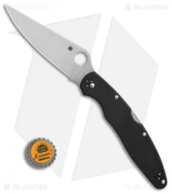 Spyderco Police 4 Lockback Knife Black G-10 (4.4" Satin K390) C07GP4 -Spyderco Sales Store Spyderco Police 4 black G10 satin BHQ 50812 er bottlecap