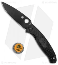 Spyderco Resilience Lightweight Liner Lock Knife Blackout (4.3" Black) C142PBBK -Spyderco Sales Store Spyderco Resilience Lightweight LL Black FRN Black C142PBK BHQ 125851 jr bottlecap