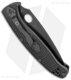 Spyderco Resilience Lightweight Liner Lock Knife Blackout (4.3" Black) C142PBBK -Spyderco Sales Store Spyderco Resilience Lightweight LL Black FRN Black C142PBK BHQ 125851 jr side