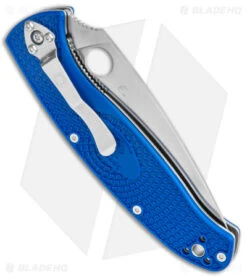Spyderco Resilience Lightweight Liner Lock Knife Blue FRN (4.25" Satin) C142PBL -Spyderco Sales Store Spyderco Resilience Lightweight LL Blue FRN Satin C142PBL BHQ 125854 jr side