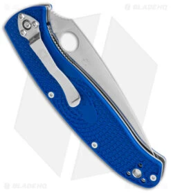 Spyderco Resilience Lightweight Liner Lock Knife Blue FRN (4.3" Serr) C142PSBL -Spyderco Sales Store Spyderco Resilience Lightweight LL Blue FRN Satin Serr C142PSBL BHQ 125855 jr side