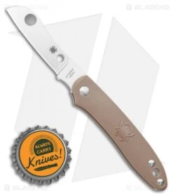 Spyderco Roadie Slip Joint Knife Brown FRN (2.1" Satin) C189PBN -Spyderco Sales Store Spyderco Roadie Slip Joint Knife Brown FRN 2.1 Satin C189PBN BHQ 121037 LS Bottlecap