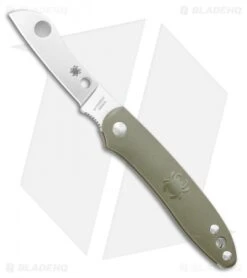 Spyderco Roadie Slip Joint Knife Olive Green FRN (2.1" Satin) C189PGR