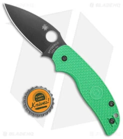 Spyderco Sage 5 Lightweight Compression Lock Knife Mint FRN (3" Black M4) BHQ -Spyderco Sales Store Spyderco Sage 5 Lightweight Compression Lock Mint FRN Black C123PGRM4BK BHQ 137712 jr bottlecap 2