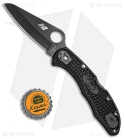 Spyderco Salt 2 Lock Back Knife Black FRN (3" Black) C88PBBK2 -Spyderco Sales Store Spyderco Salt 2 LB Black FRN Black C88PBBK2 BHQ 71339 jr bottlecap