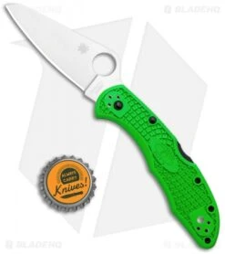 Spyderco Salt 2 Lightweight Lockback Knife Green FRN (3" Satin) C88FPGR2 -Spyderco Sales Store Spyderco Salt 2 Lightweight LB Green FRN Green C88FPGR2 BHQ 121029 jr bottlecap