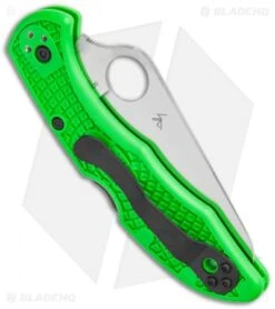Spyderco Salt 2 Lightweight Lockback Knife Green FRN (3" Satin) C88FPGR2 -Spyderco Sales Store Spyderco Salt 2 Lightweight LB Green FRN Green C88FPGR2 BHQ 121029 jr side