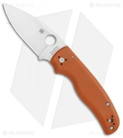 Spyderco Shaman Compression Lock Knife Orange G-10 (3.6" Satin REX 45) Sprint