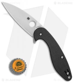 Spyderco Sliverax Compression Lock Knife CF/G-10 Laminate (3.5" Satin) C228CFP -Spyderco Sales Store Spyderco Silverax cf G10 laminate satin BHQ 71313 er bottlecap