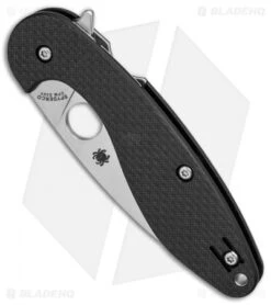 Spyderco Sliverax Compression Lock Knife CF/G-10 Laminate (3.5" Satin) C228CFP -Spyderco Sales Store Spyderco Silverax cf G10 laminate satin BHQ 71313 er spine