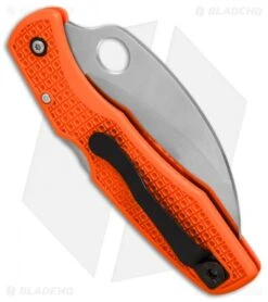 Spyderco SpyderHawk Salt Sprint Run Knife Orange FRN (3.6" Satin Serr) C77SOR -Spyderco Sales Store Spyderco Spyderhawk Salt Sprint Run Orange FRN satin serr BHQ 78697 er side 2 2