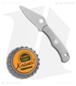Spyderco Bug Stainless SS Mini Folding Keychain Knife (1.31" Satin) C133P -Spyderco Sales Store Spyderco Stainless Bug SS mini keychain satin BHQ 4109 er bottlecap