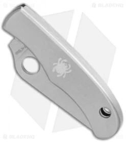 Spyderco Bug Stainless SS Mini Folding Keychain Knife (1.31" Satin) C133P -Spyderco Sales Store Spyderco Stainless Bug SS mini keychain satin BHQ 4109 er spine