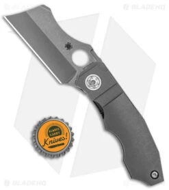 Spyderco Stovepipe Frame Lock Knife Titanium (2.8" Stonewash) C260TIP -Spyderco Sales Store Spyderco Stovepipe FL Ti SW C260TIP BHQ 139723 jr bottlecap