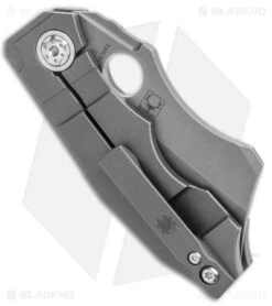 Spyderco Stovepipe Frame Lock Knife Titanium (2.8" Stonewash) C260TIP -Spyderco Sales Store Spyderco Stovepipe FL Ti SW C260TIP BHQ 139723 jr side
