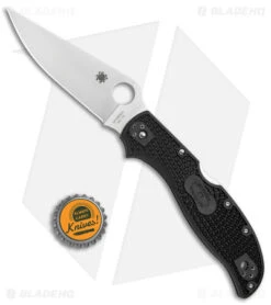 Spyderco Stretch 2 XL Lockback Knife Black FRN (4" Satin) C258PBK -Spyderco Sales Store Spyderco Stretch 2 XL LB Black FRN Satin C258PBK BHQ 139720 jr bottlecap
