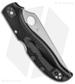 Spyderco Stretch 2 XL Lockback Knife Black FRN (4" Satin Serr) C258PSBK -Spyderco Sales Store Spyderco Stretch 2 XL LB Black FRN Satin Serr C258PSBK BHQ 139721 jr side