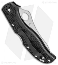 Spyderco Stretch 2 Lightweight Knife Black FRN (3.4" Satin) C90PBK2 -Spyderco Sales Store Spyderco Stretch 2 lightweight black FRN satin C90PBK2 BHQ 50823 er side
