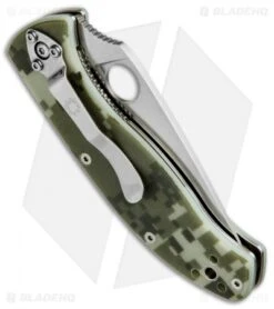 Spyderco Tenacious Folding Knife Camo G-10 (3.375" Satin) C122GPCMO Exclusive -Spyderco Sales Store Spyderco Tenacious Camo G 10 Exclusive C122GPCMO BHQ 51522 jr side
