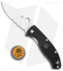 Spyderco Tenacious Lightweight Folding Knife FRN (3.375" Satin Serr) C122PSBK -Spyderco Sales Store Spyderco Tenacious Lightweight FRN Satin Serr C122PSBK BHQ 102054 jr bottlecap