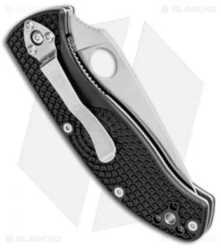 Spyderco Tenacious Lightweight Folding Knife FRN (3.375" Satin Serr) C122PSBK -Spyderco Sales Store Spyderco Tenacious Lightweight FRN Satin Serr C122PSBK BHQ 102054 jr side