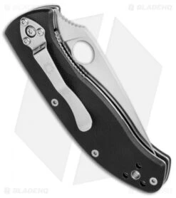 Spyderco Tenacious Folding Knife G-10 (3.375" Satin Serr) C122GPS -Spyderco Sales Store Spyderco Tenacious black G10 satin serr BHQ 2396 jr side